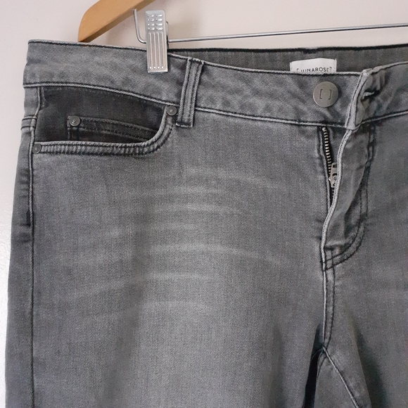 JUNAROSE 2tone Patchwork Ankle Cropped Jeans size 11 fit like 18 or 31 MUST READ - Picture 2 of 10